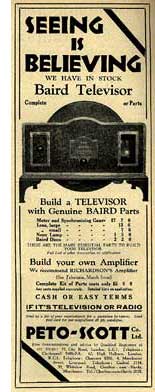 Poster Iklan Baird Televisor, 1930